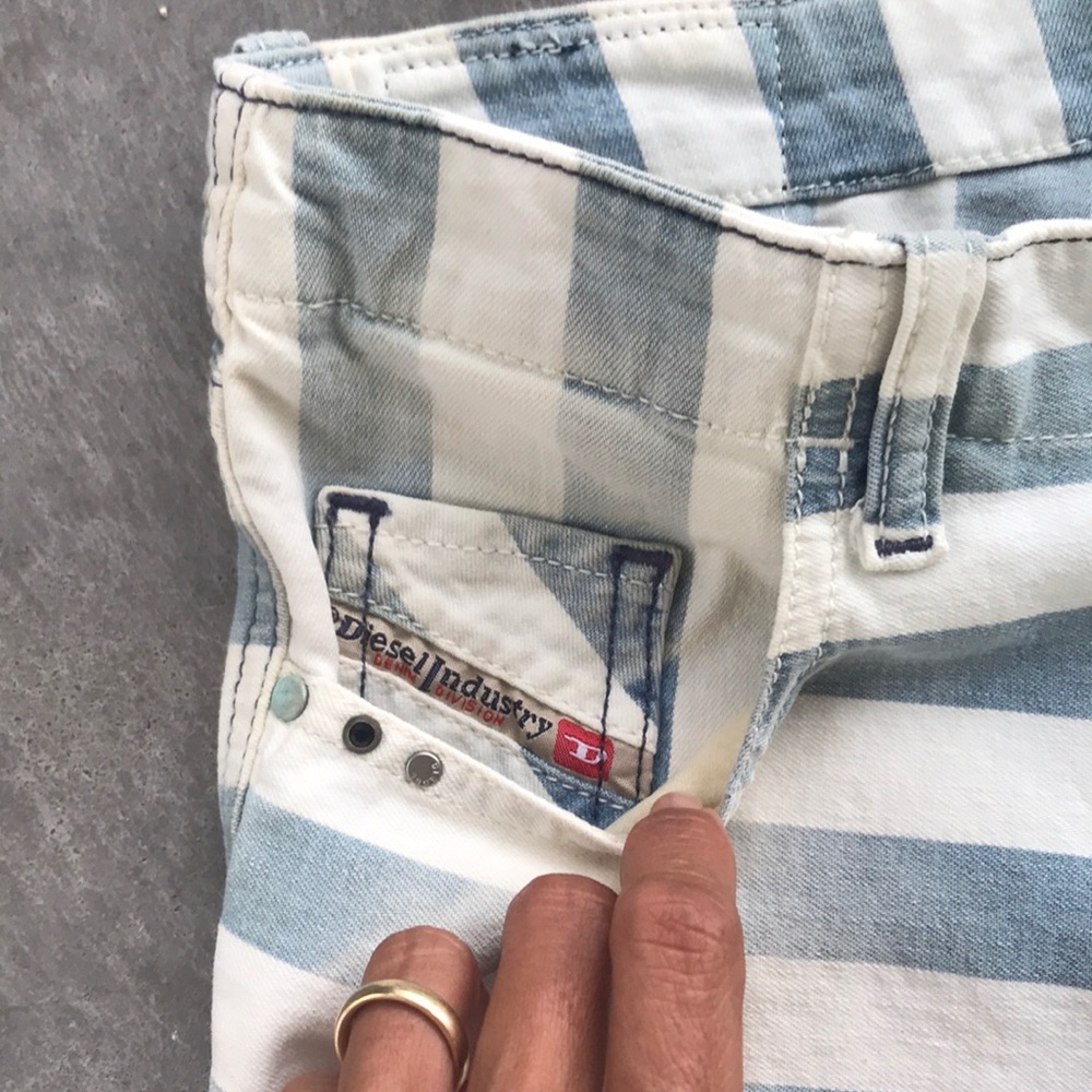 Diesel | Denim Jean shorts striped 10 - Picture 4 of 13